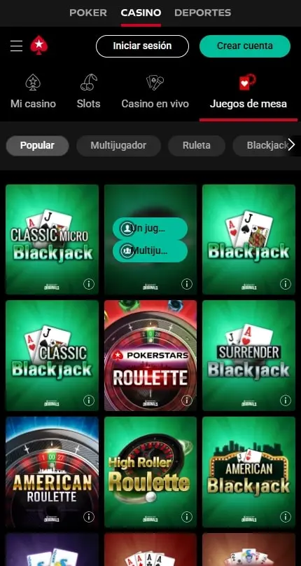 pokerstars ruleta